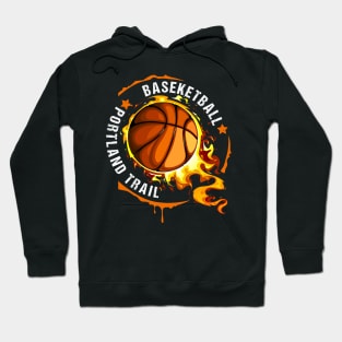 Graphic Basketball Name Portland Trail Classic Styles Team Hoodie